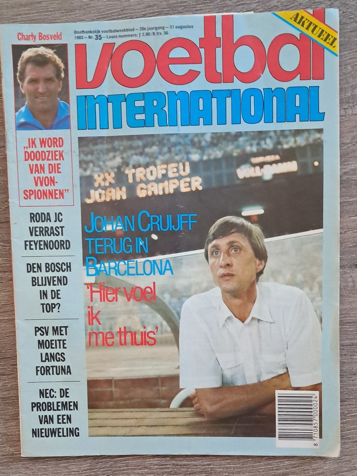 Voetbal International 1984 - Johan Cruijff Barcelona, Ophalen of Verzenden, Ajax