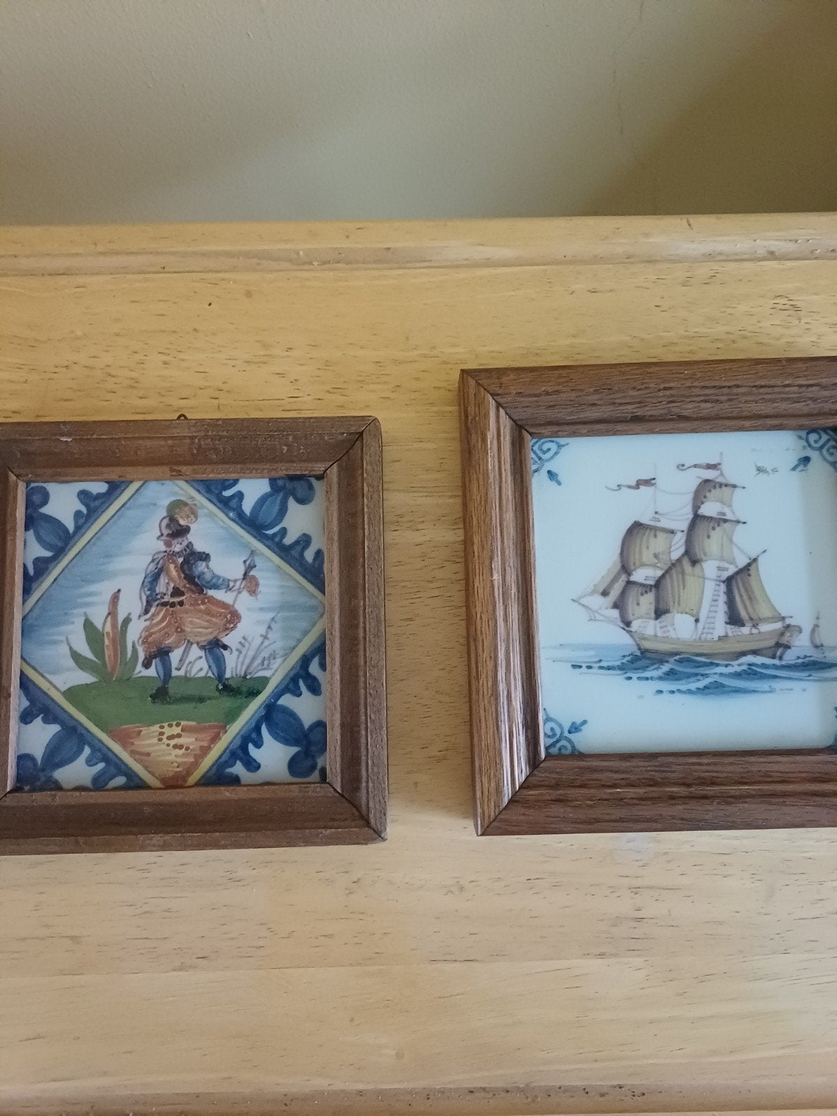2x Tichelaar Makkum wandtegels, Ophalen of Verzenden