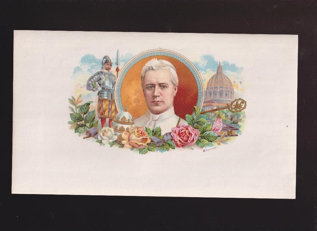 sigarenbanden - etiket - PAUS PIUS X, Ophalen of Verzenden, Zo goed als nieuw, Sigarenbandjes