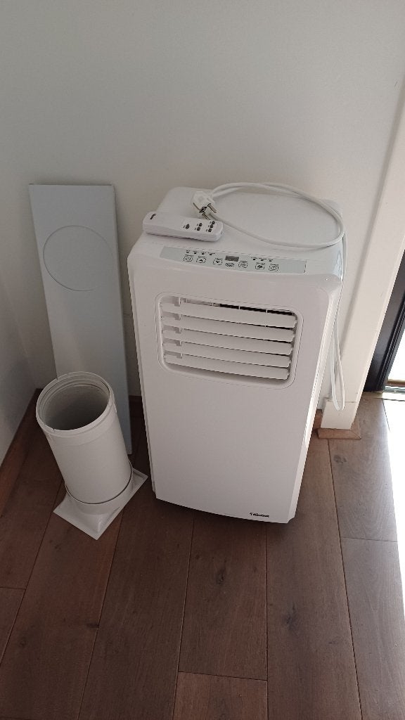 Mobiele airco inclusief afstandsbediening en afvoerslang, Ophalen, Minder dan 60 m³, Ventileren, 3 snelheden of meer