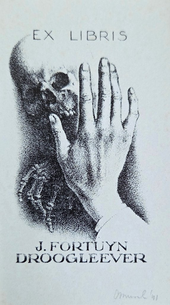 Exlibris / Ex libris Evert Musch, 1941, Memento Mori, Verzenden