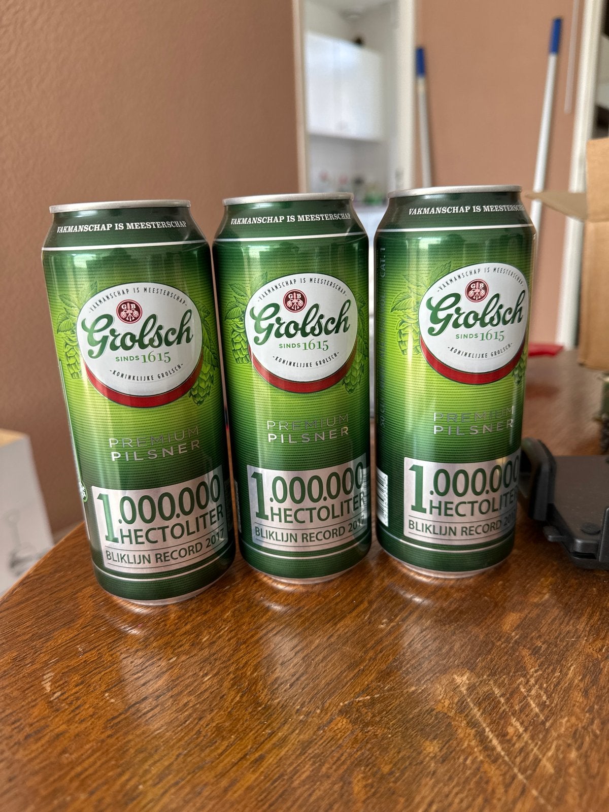 Grolsch 1.000.000 Hectoliter Bliklijn Record 2017 Blikken, Verzamelen, Ophalen of Verzenden, Nieuw, Gebruiksvoorwerp