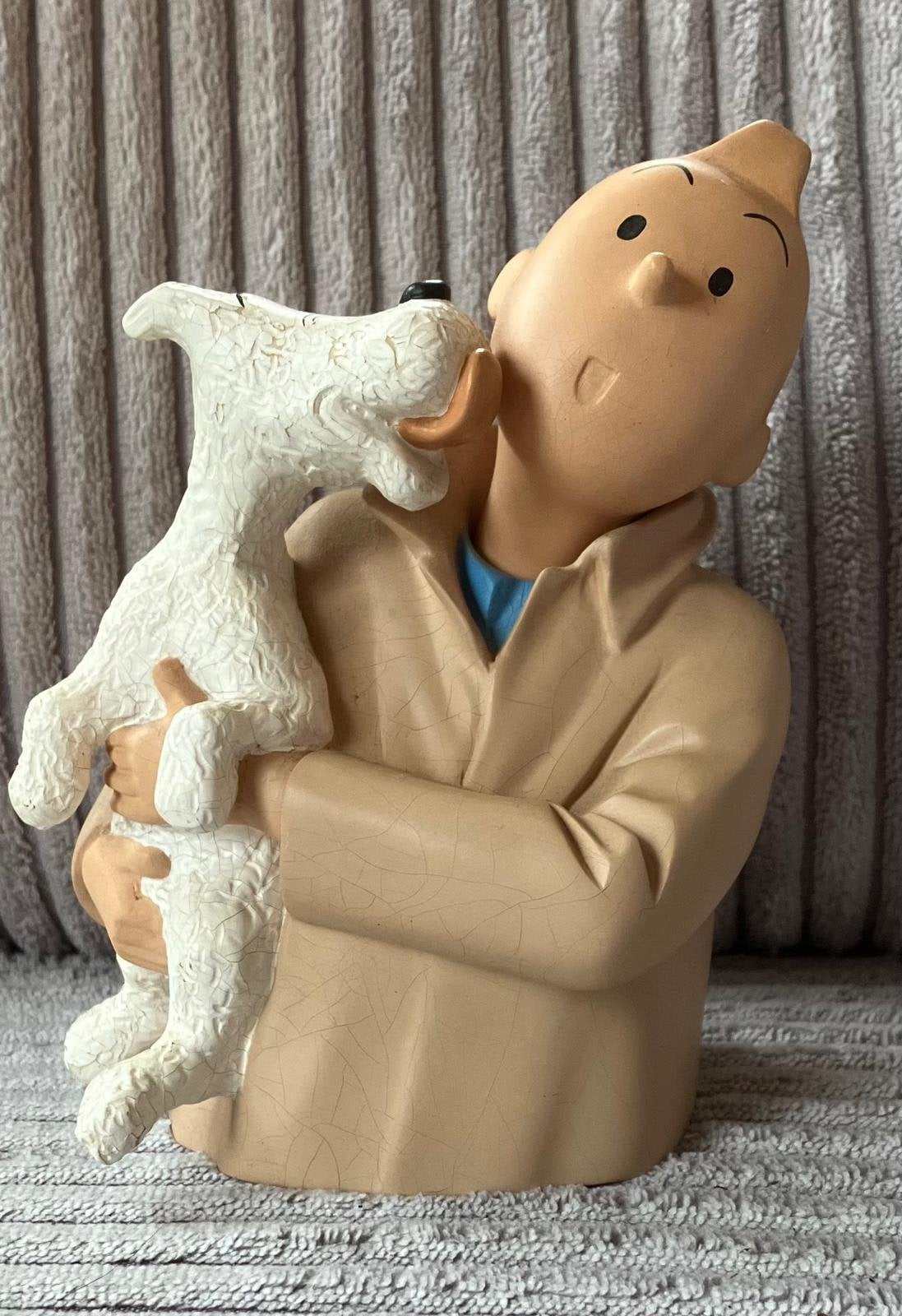 Beeldje kuifje met Bobbie, Ophalen of Verzenden, Zo goed als nieuw, Mens
