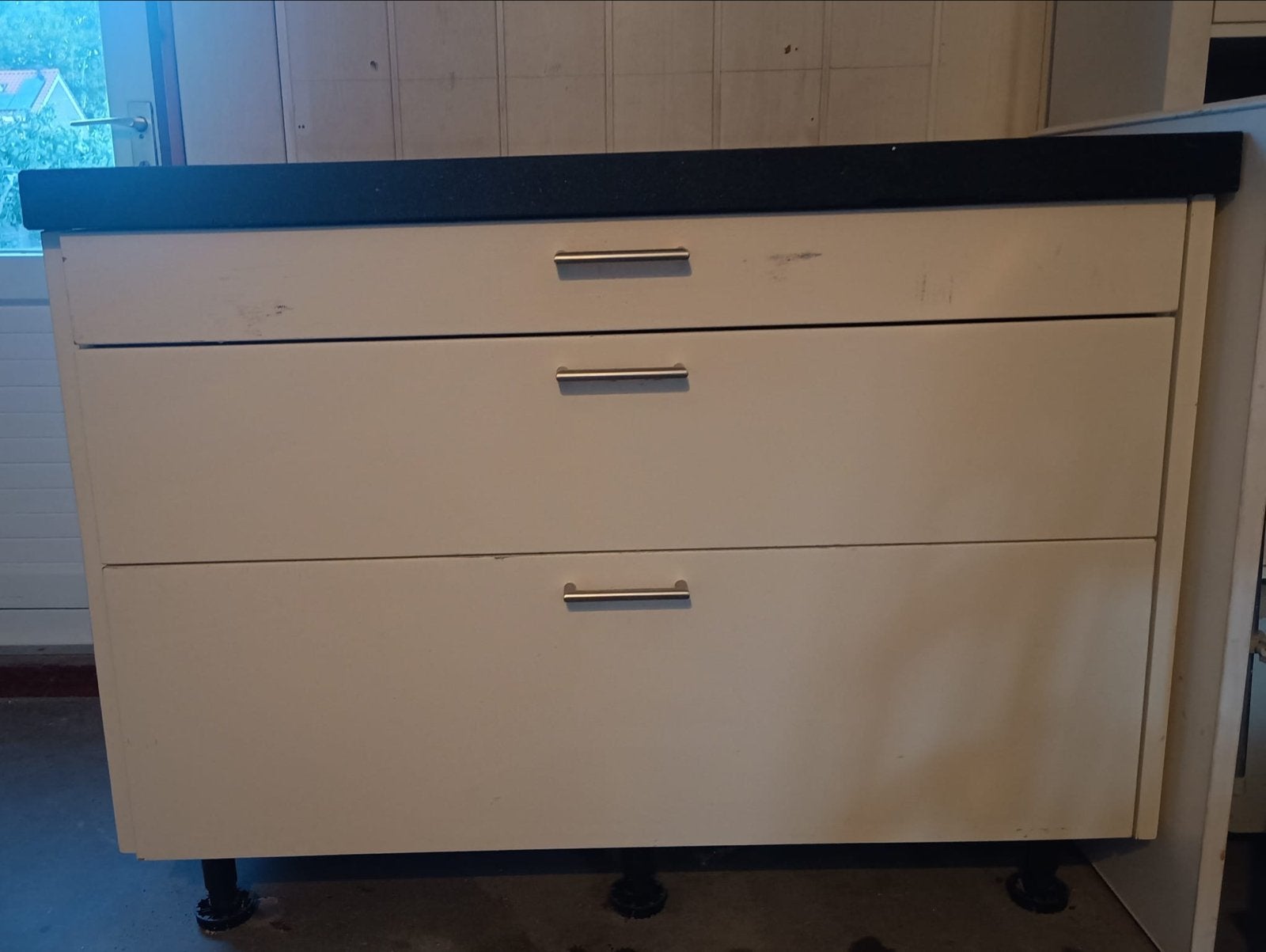 Keuken kastje met 3 lades - 125x75x90cm, Ophalen, Gebruikt, 100 tot 150 cm, 75 cm of meer