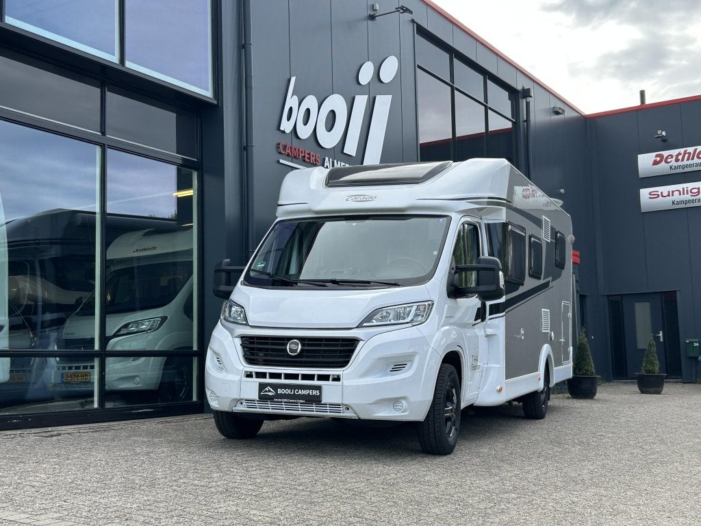 Carado T448 Emotion + Levelsysteem, Caravans en Kamperen, Campers, Fiat, Half-integraal, Carado, Tot en met 4