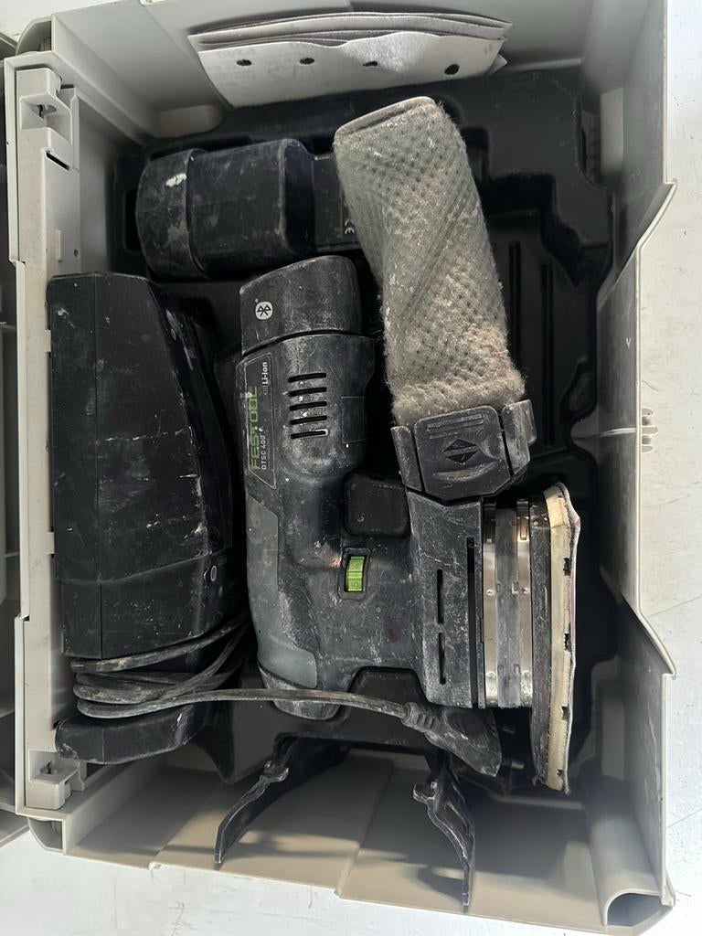 Festool DTSC 400 accu schuurmachine met toebehoren, Doe-het-zelf en Verbouw, Gereedschap | Schuurmachines, Ophalen of Verzenden