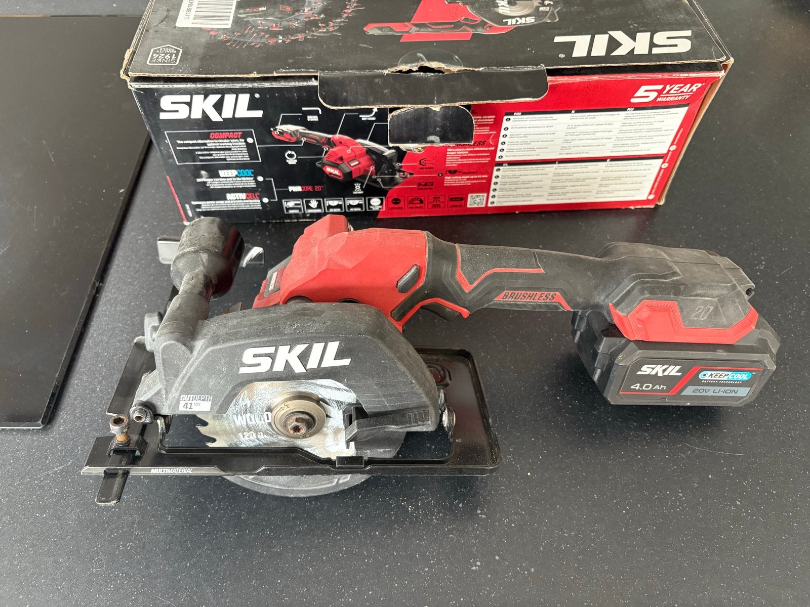SKIL 20V MAX Multi Zaag Compact Brushless, Cirkelzaag, Ophalen of Verzenden, Zo goed als nieuw, 30 tot 70 mm