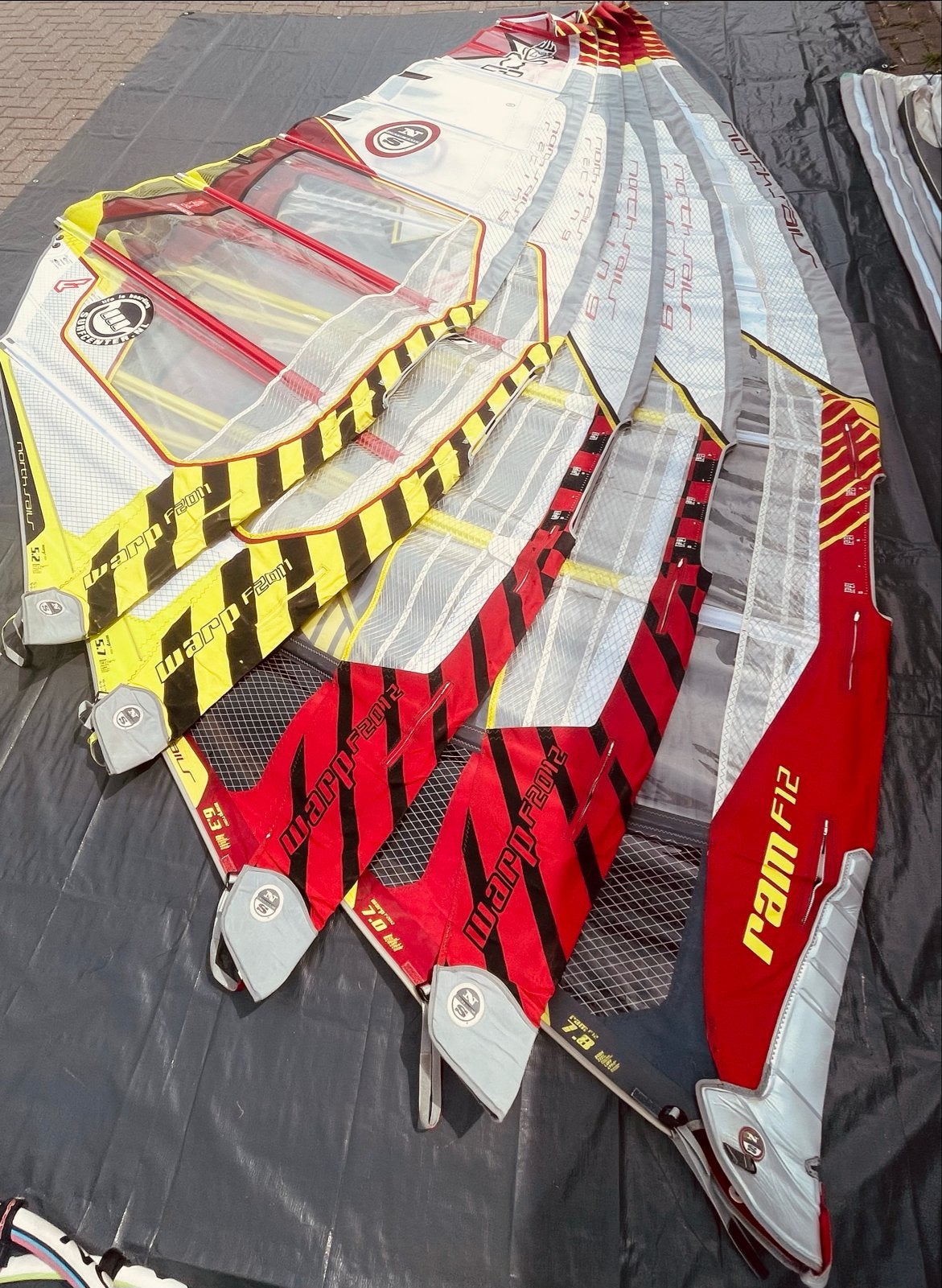 Complete windsurfset North Sails zeilen, gieken en masten, Ophalen, Gebruikt, North Sails, 8 m² of meer