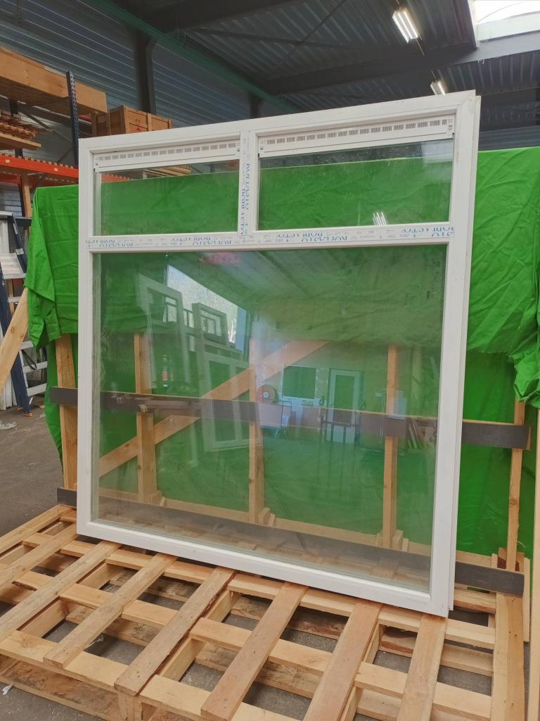 Kunststof Vast kozijn  b191 x h207 cm Wit  -2235-, Doe-het-zelf en Verbouw, Kozijnen en Schuifpuien, Niet ingevuld, Kunststof