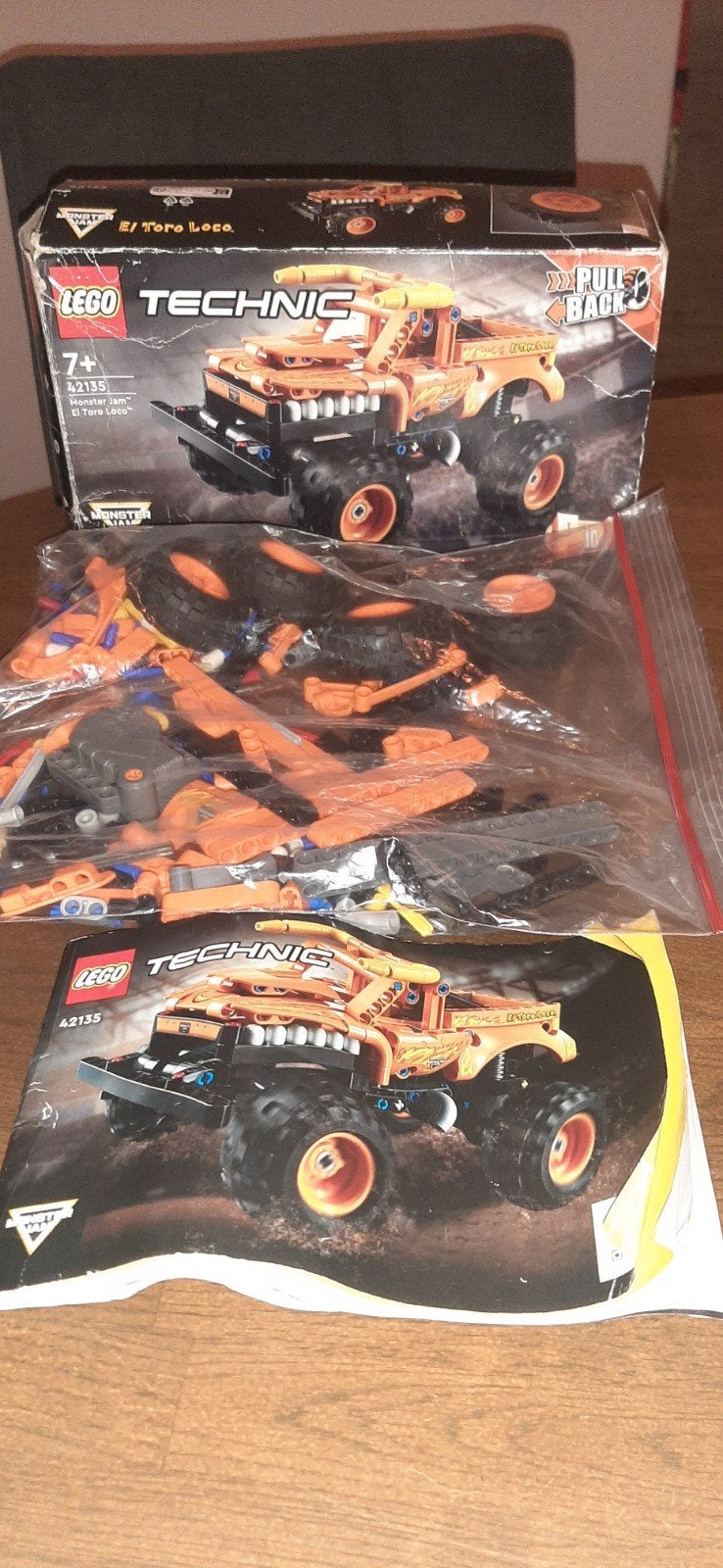 Lego Technic 42135 Monster Jam El Toro Loco, Inclusief instructies, Lego, Ophalen of Verzenden, Zo goed als nieuw