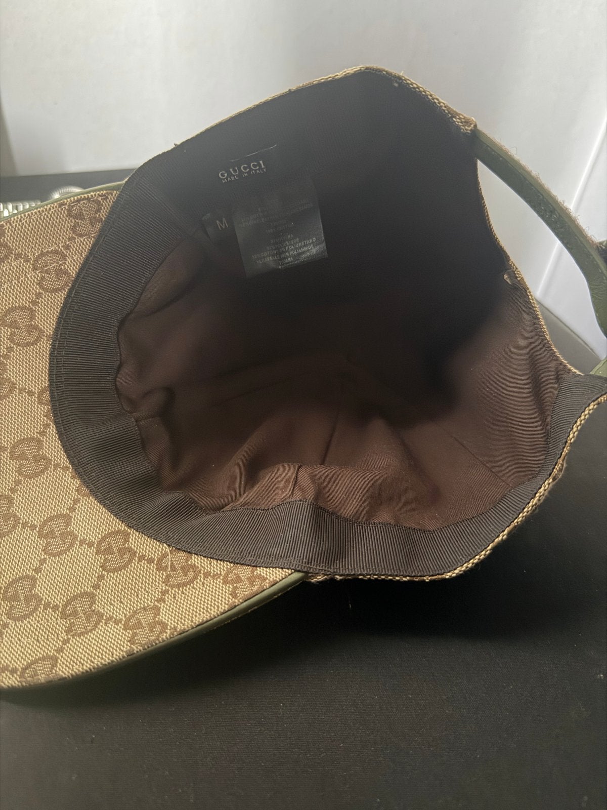 Gucci GG Canvas Baseballpet - Maat M Groen limited edition, Verzenden, Gedragen, Pet