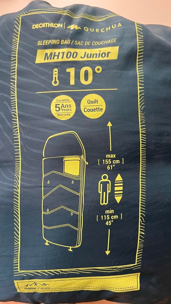Decathlon Quechua MH100 Junior Slaapzak 10, Ophalen, Zo goed als nieuw