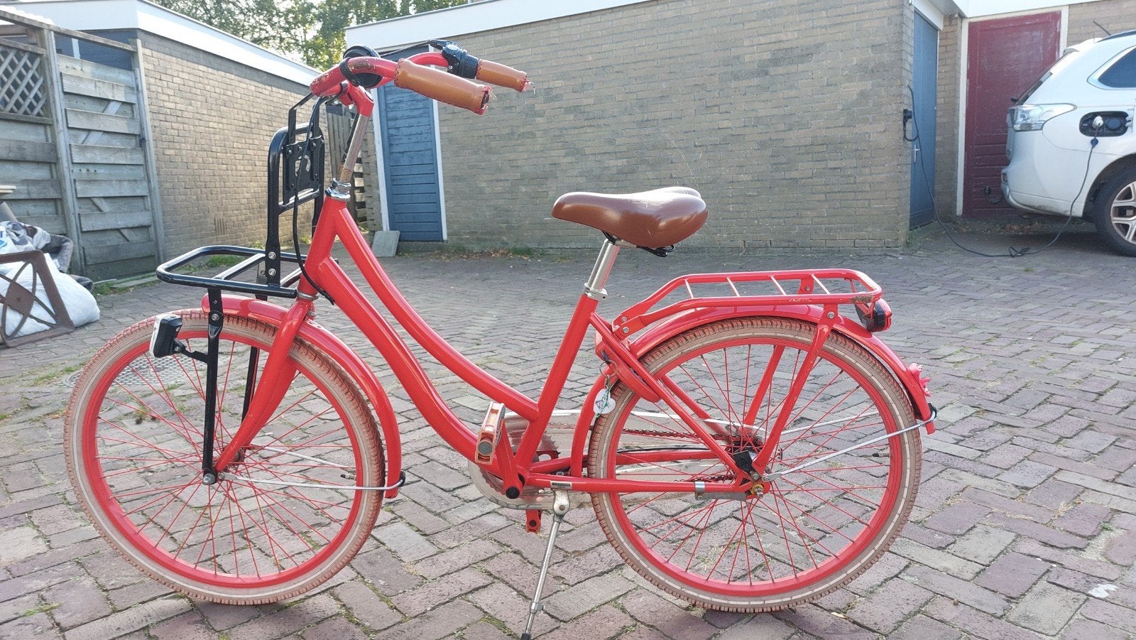 rode 24 inch meiden fets Sparta oliliy, Ophalen, Terugtraprem, Sparta, Versnellingen