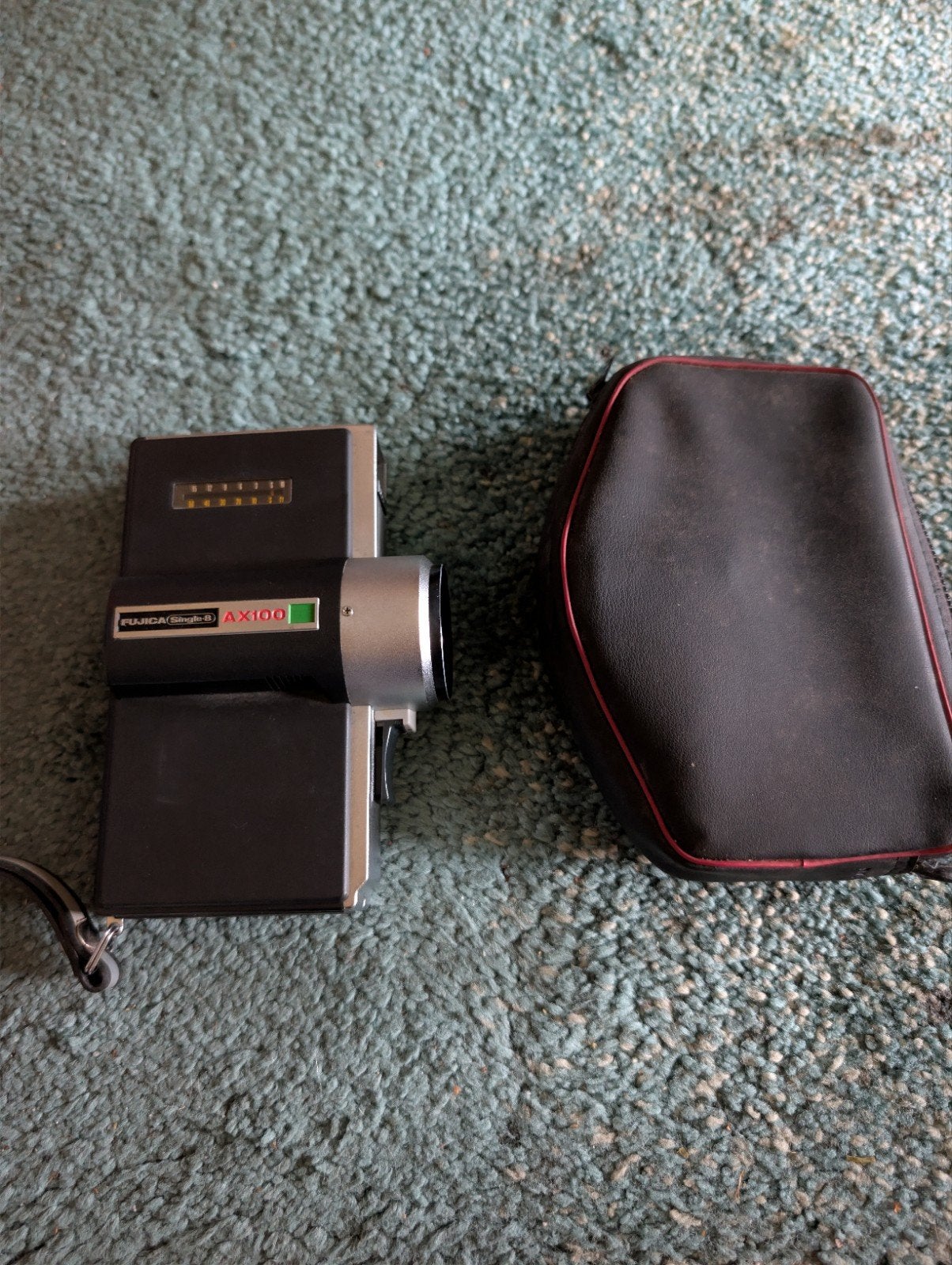Vintage Fujica Single-8 AX100 filmcamera met hoes, Ophalen of Verzenden, 8mm, Camera