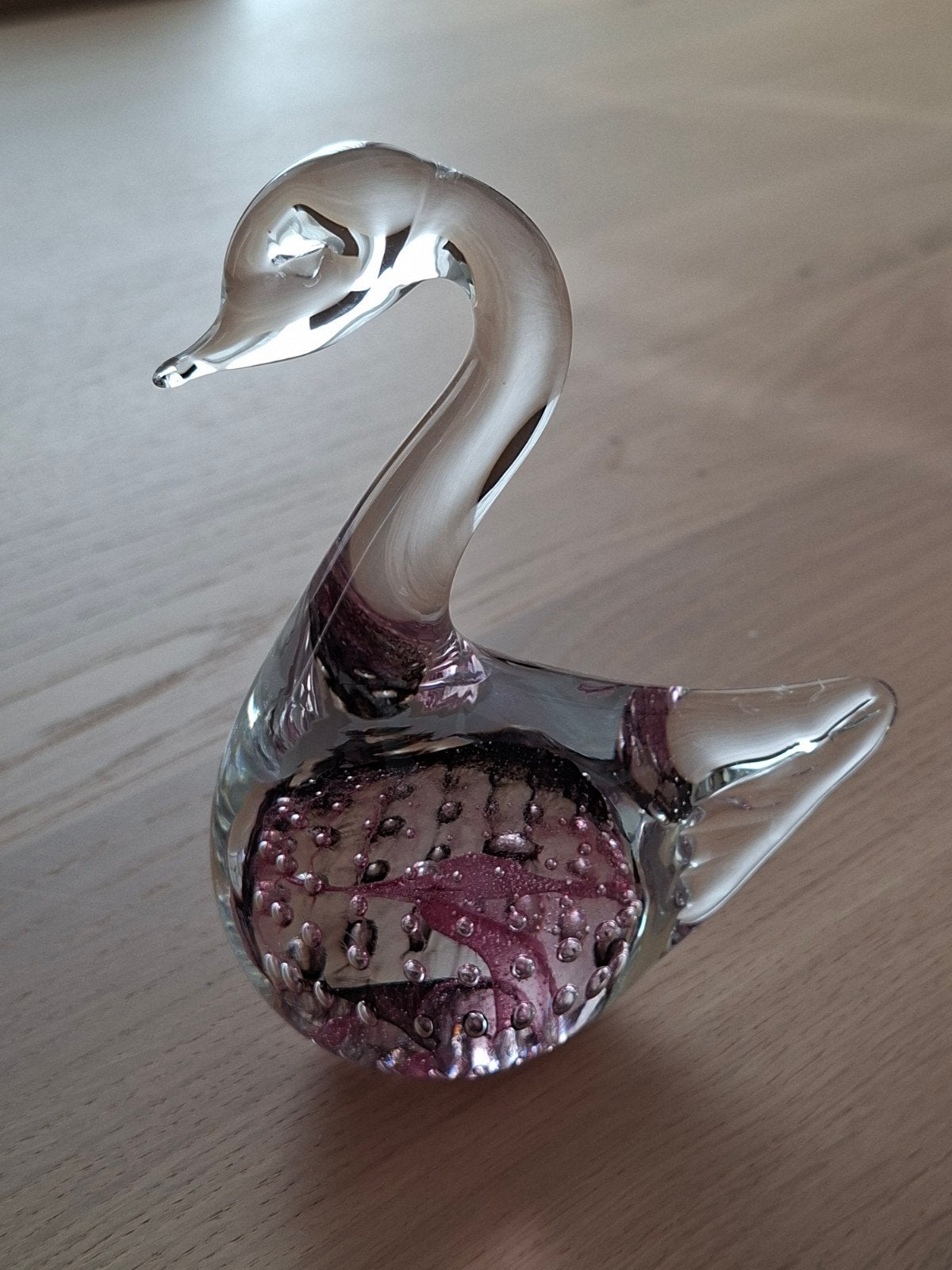 Brilliant Kristal Pfeiffer Glazen Zwaan Roze, Antiek en Kunst, Antiek | Glas en Kristal, Ophalen of Verzenden