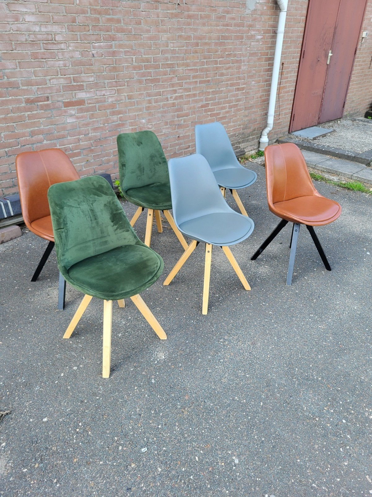 Eetkamerstoelen eettafel stoelen leen bakker, Ophalen of Verzenden, Gebruikt, Vier