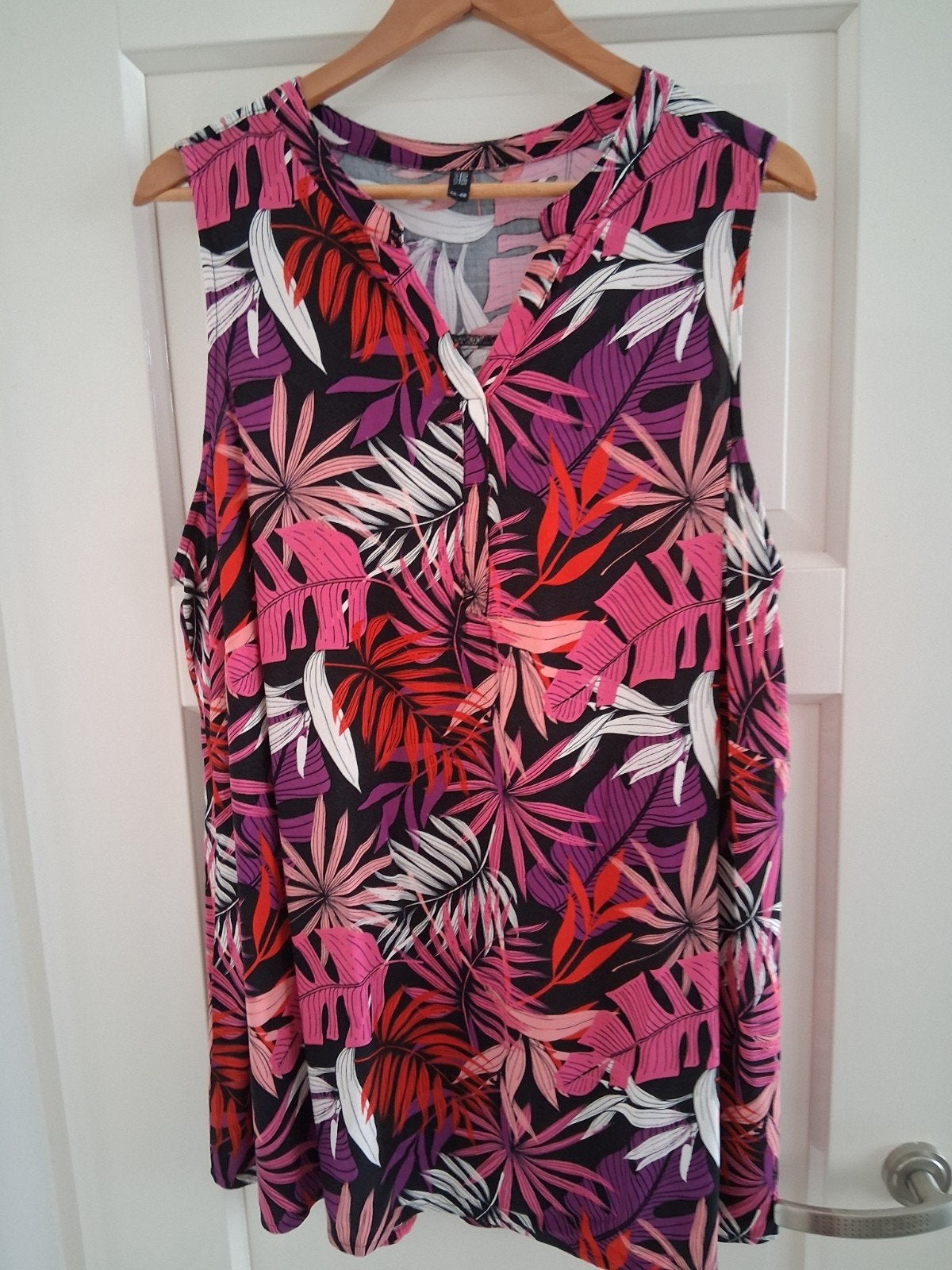 Zomers Tuniekje met Tropische Print - Maat 46/48, Ophalen, Zo goed als nieuw, Maat 46/48 (XL) of groter, Meerkleurig