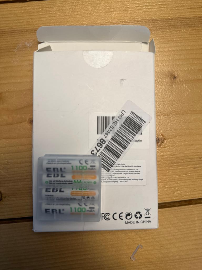 EBL AAA Oplaadbare Batterijen 1100mAh (4 stuks), Audio, Tv en Foto, Accu's en Batterijen, Ophalen of Verzenden, Nieuw, Oplaadbaar