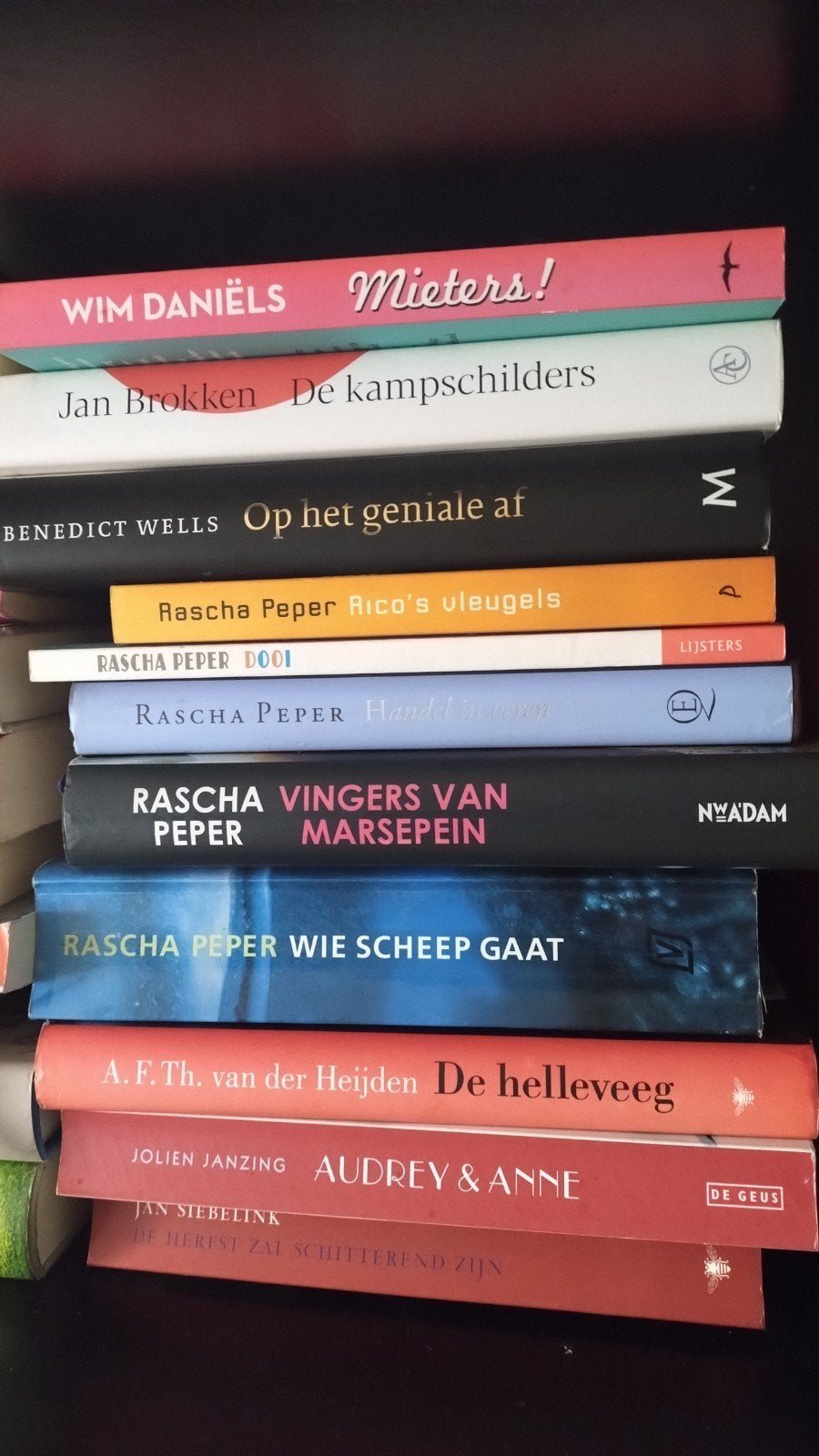 Diverse boeken van bekende Nederlandse auteurs, Ophalen of Verzenden, Gelezen, Wim Daniëls, Jan Brokken, Rascha Peper, Arnon Grunberg