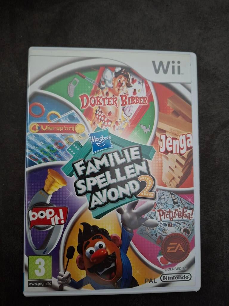 Familie spellen avond 2, Spelcomputers en Games, Games | Nintendo Wii, Ophalen, Overige genres, 1 speler, Zo goed als nieuw