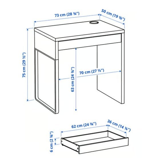 Small Study Table with Drawer, Ophalen, Opbergruimte, Zo goed als nieuw