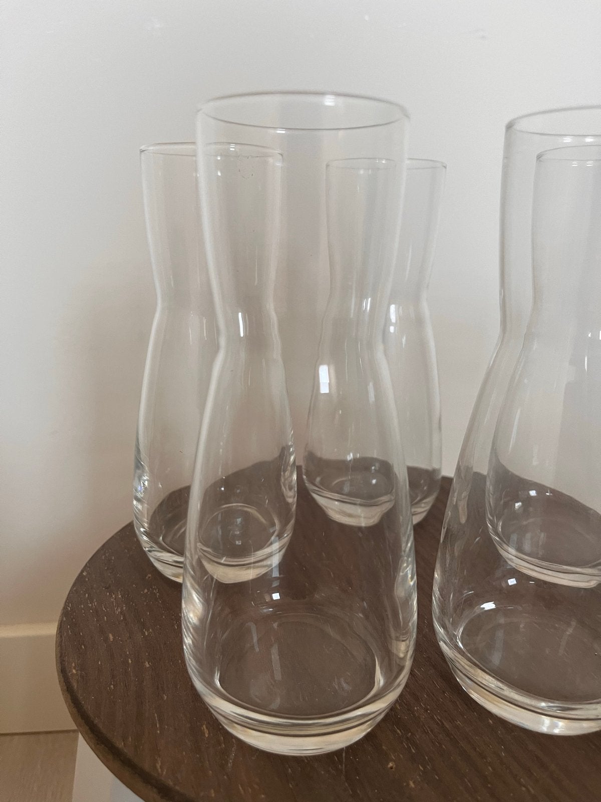 Set van 5 kleine glazen vaasjes, Ophalen, Transparant, Geschikt voor droogbloemen, Glas