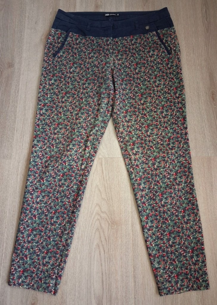 DIDI Pretty Different Stretch Bloemen-Broek maat 40, Maat 38/40 (M), Overige kleuren, Ophalen of Verzenden, Zo goed als nieuw