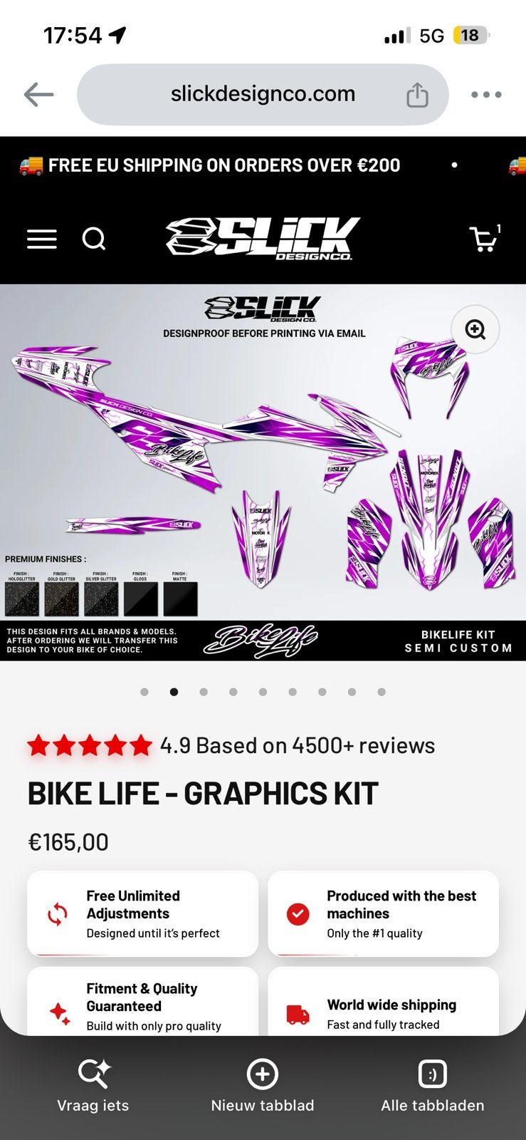 Stickerset bikelife slickdesign beta, Ophalen of Verzenden, Nieuw