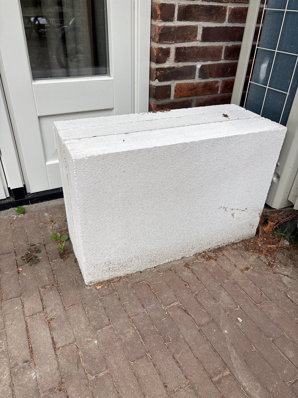 Kalkzandsteen blokken - 3 stuks, Doe-het-zelf en Verbouw, Metselstenen, Ophalen, Gebruikt, Kalkzandstenen