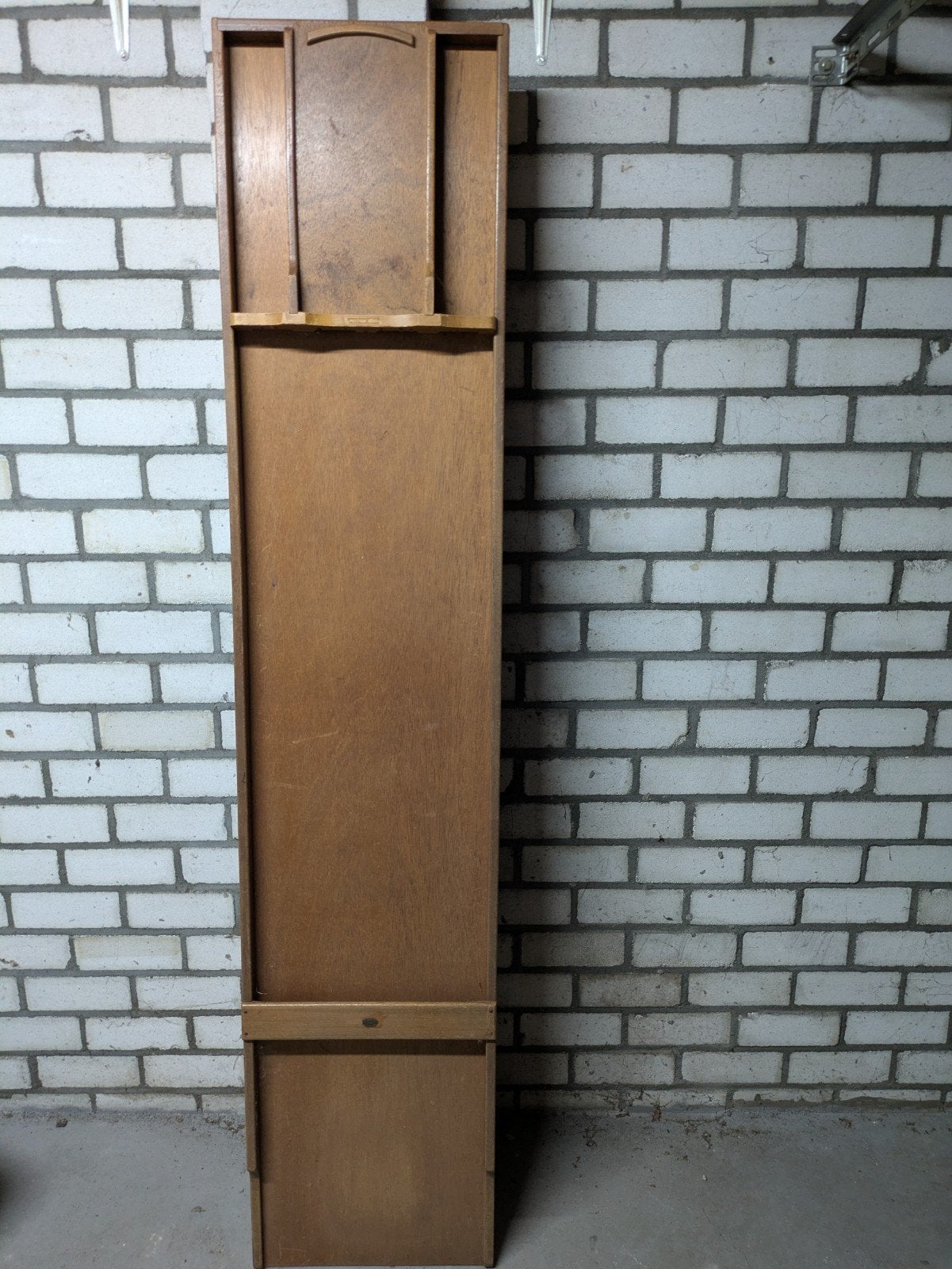 Vintage houten sjoelbak met sjoelschijven, Vijf spelers of meer, Ophalen of Verzenden, Gebruikt