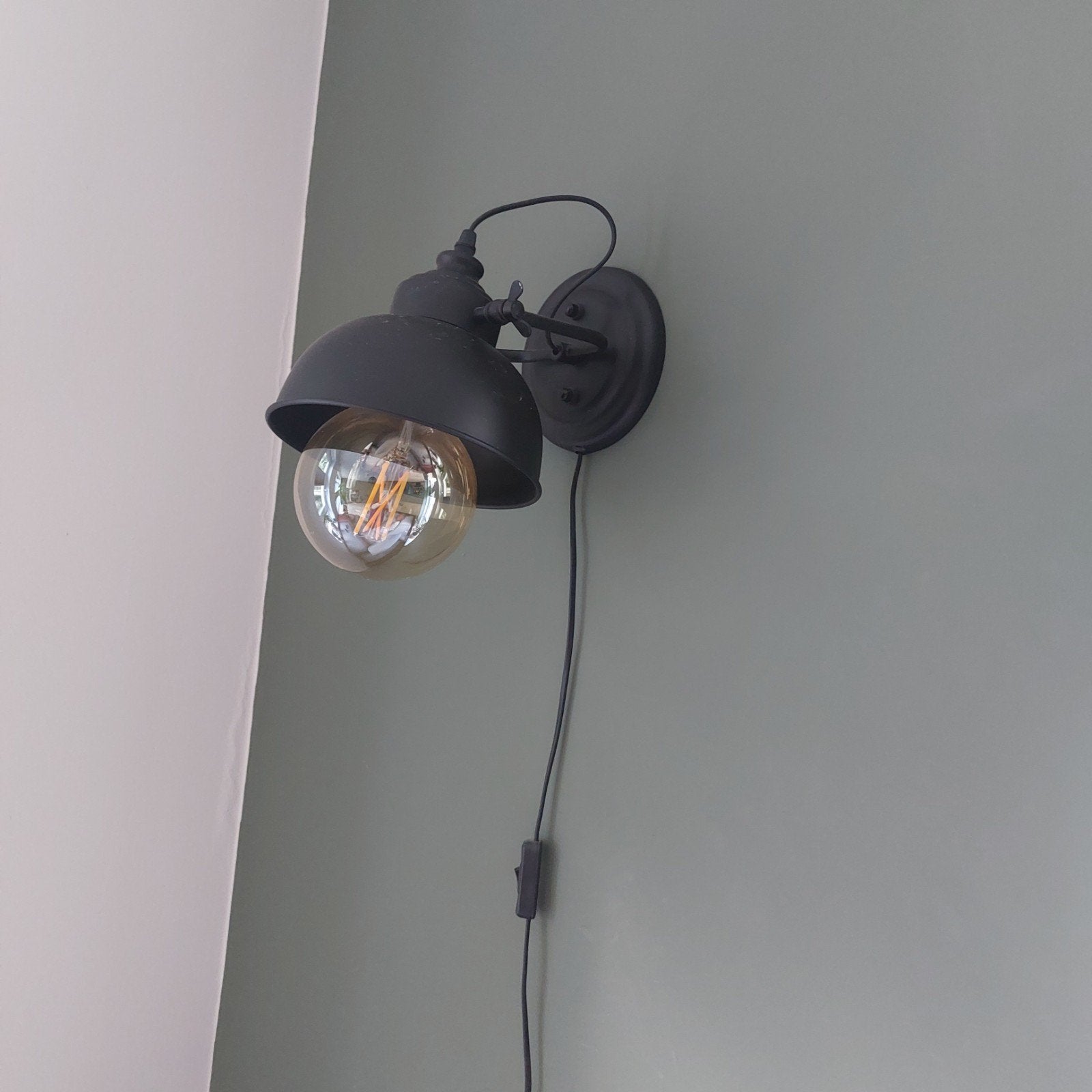 wandlamp zwart 2 stuks, Ophalen, Gebruikt, Zwart