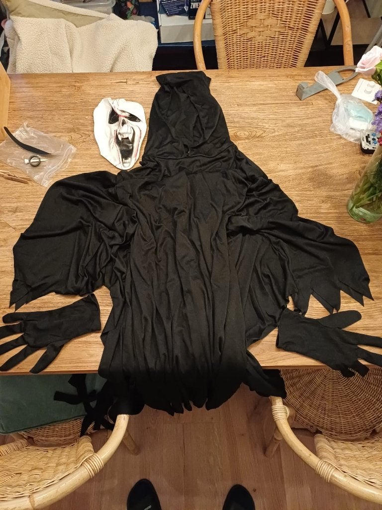 Halloween Scream Kostuum - Compleet met Masker & Accessoires, Maat 52/54 (L), Onbekend, Ophalen of Verzenden, Halloween