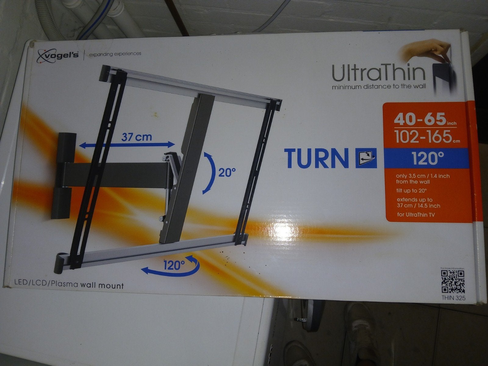 Vogel's UltraThin THIN 325 TV Muurbeugel 40-65 inch, Audio, Tv en Foto, Ophalen of Verzenden, Gebruikt