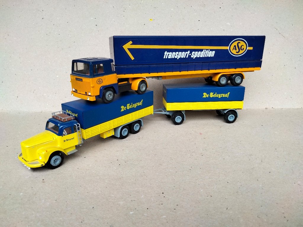2 SCANIA TEKNO  ASG en De Telegraaf, Ophalen of Verzenden, Gebruikt, Bus of Vrachtwagen, Tekno