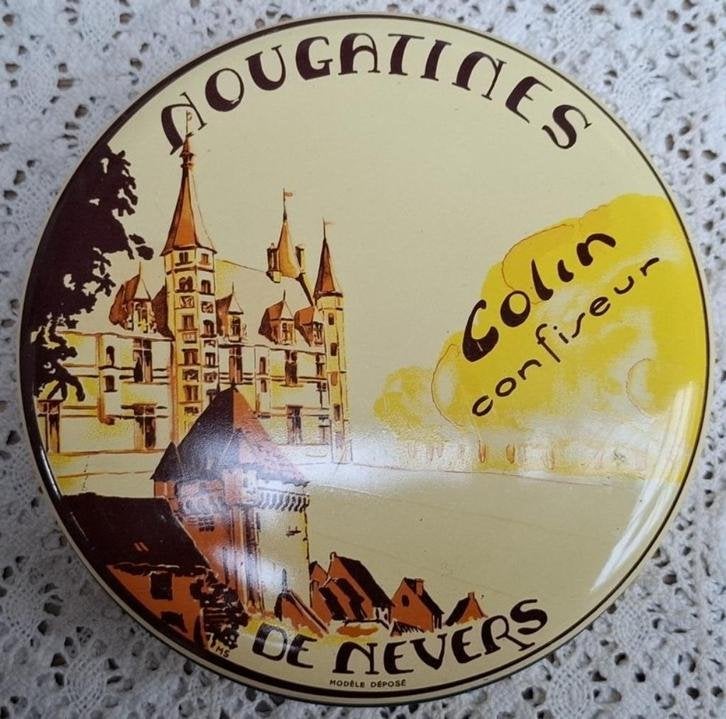 Frans Nougat blik, Nougatines, Colin Confiseur, de Nevers, Verzamelen, Blikken, Ophalen of Verzenden, Gebruikt, Overige, Overige merken