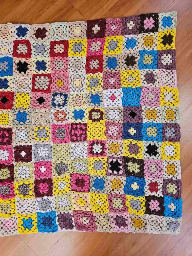 Vrolijke granny square 142/90 cm, Gebruikt, Etten-Leur, DJT@dejuistetoon.eu, Ophalen of Verzenden