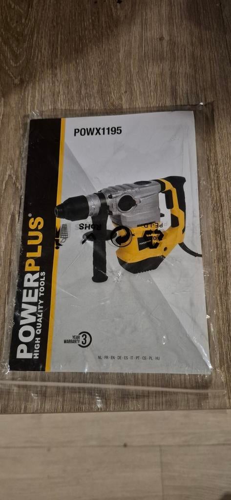 Powerplus POWX1195 Boorhamer met accessoires, Ophalen, 600 watt of meer, Boor- en/of Breekhamer, Zo goed als nieuw