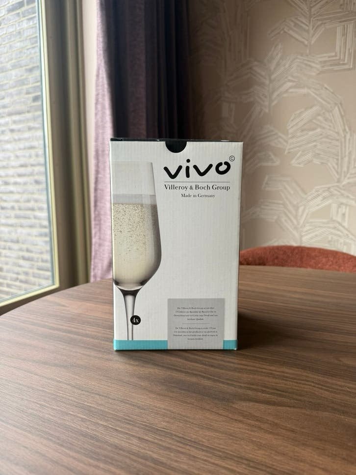 Villeroy & Boch Vivo champagneglazen, Huis en Inrichting, Keuken | Servies, Glas of Glazen, Nieuw, Ophalen of Verzenden, Glas