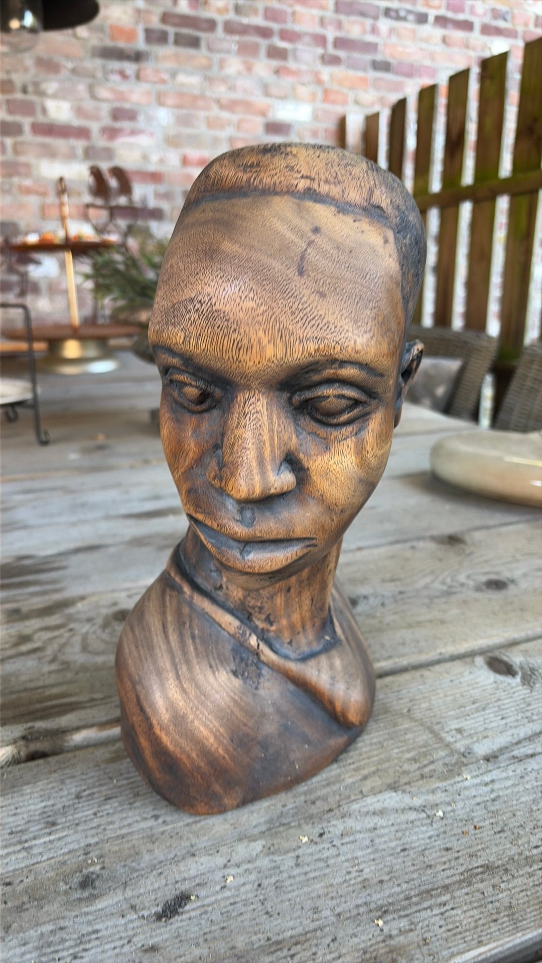 Massief houten hoofd, Ophalen of Verzenden