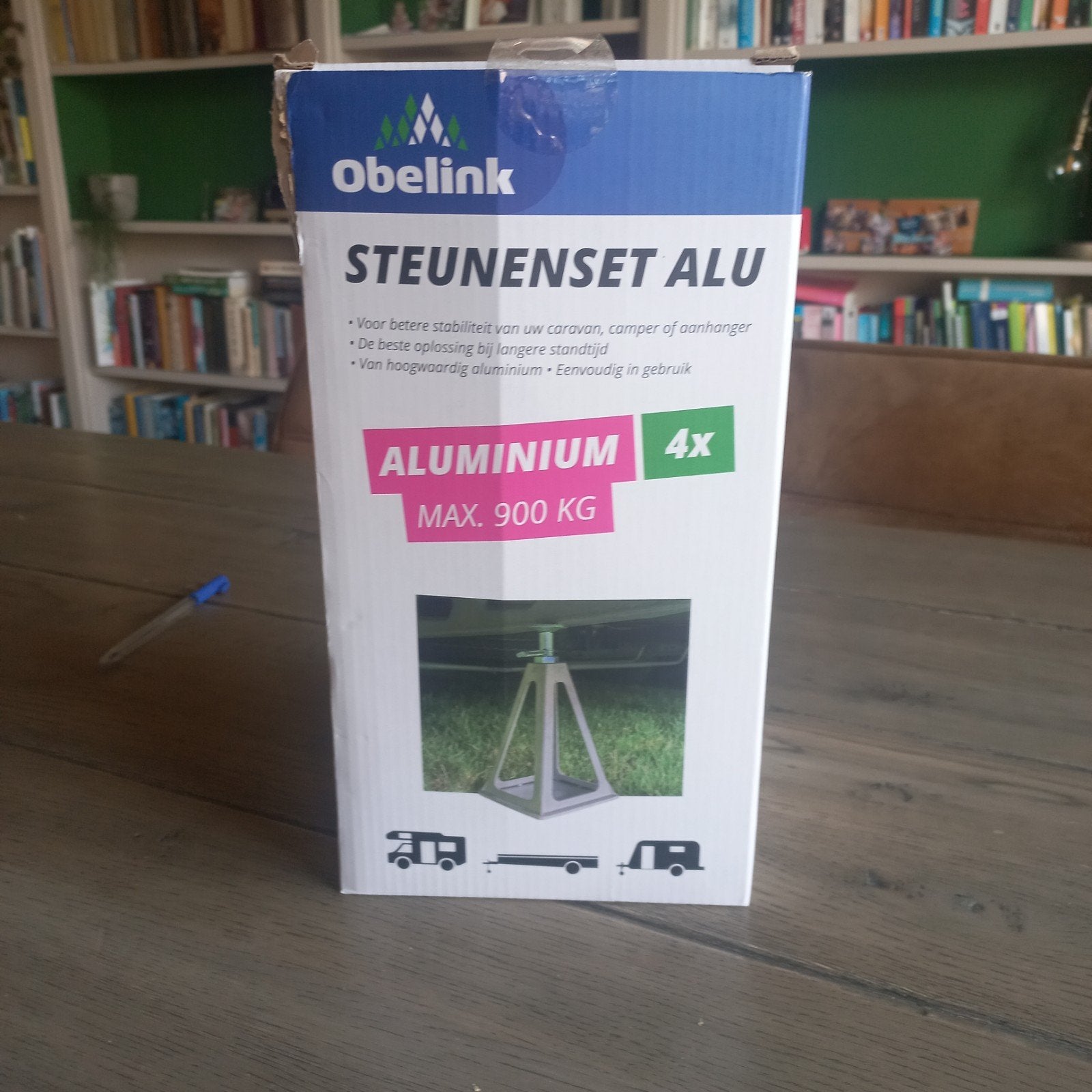 Obelink Steunenset Aluminium 4x - Max 900 KG, Caravans en Kamperen, Ophalen of Verzenden, Nieuw