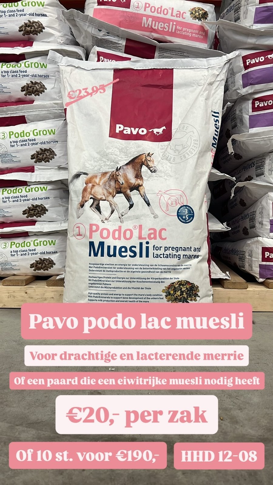 10 zak Pavo Podo Lac merrie Muesli, Ophalen, Overige soorten