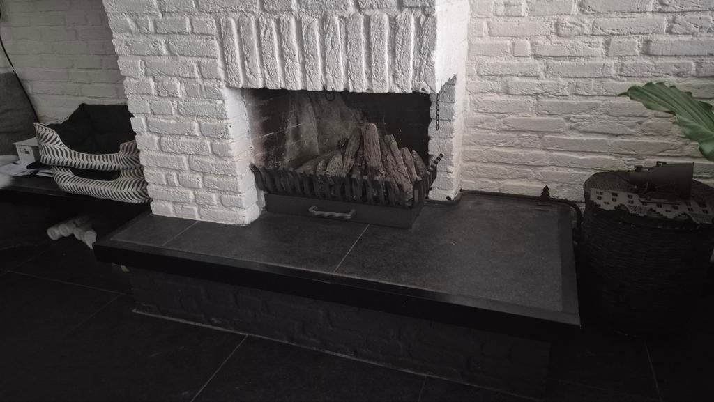 Gashaard met losse haardblokken - 62x27x17 cm, Ophalen, Gebruikt, Gashaard