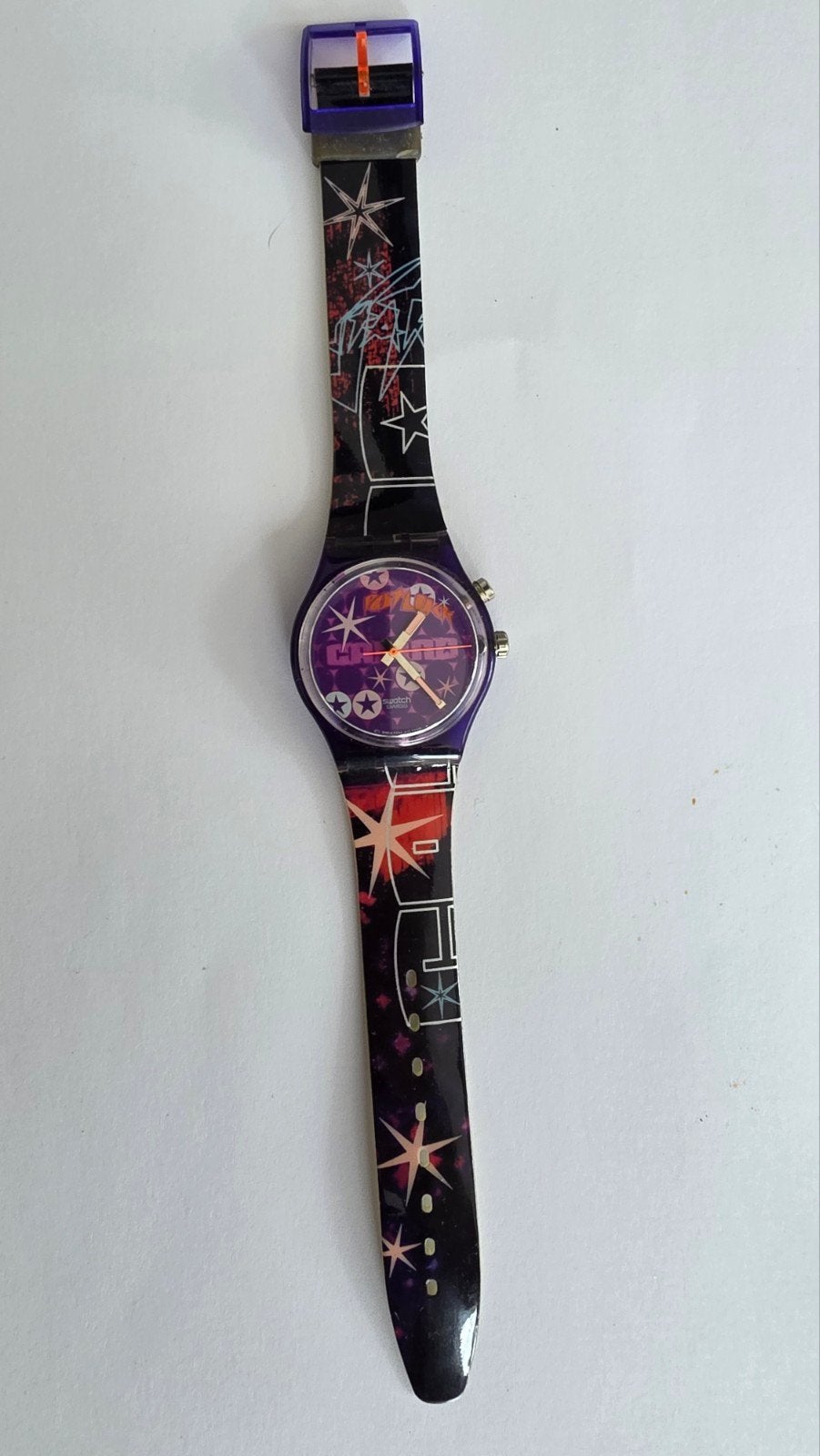 vintage Swatch Gent Potluck horloge GN901, Kunststof, Gebruikt, Polshorloge, Swatch
