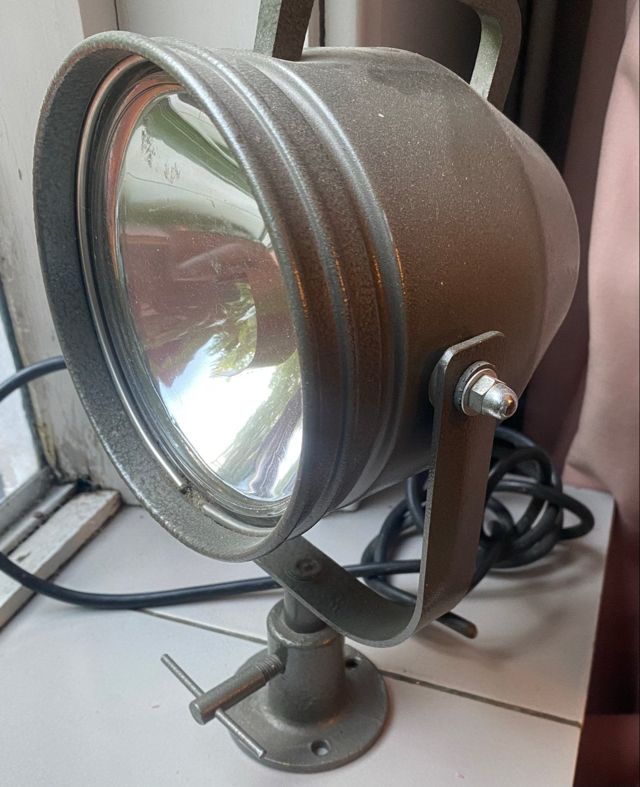 Vintage Industriële Schijnwerper WOII Stijl - Maritiem, Ophalen of Verzenden