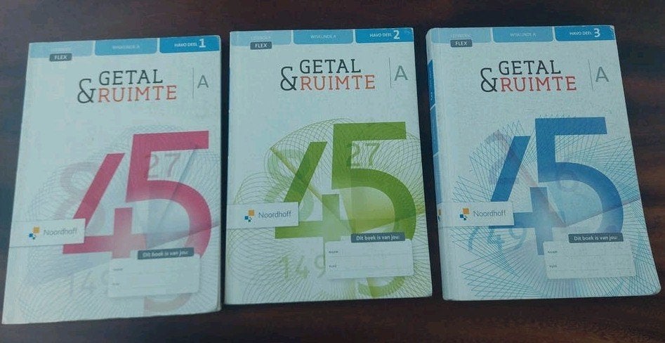 Getal & Ruimte Wiskunde A HAVO deel 1, 2 en 3, Gelezen, Wiskunde A, Noordhoff, HAVO