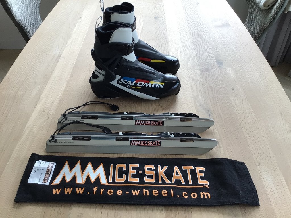Salomon RS Carbon schoenen + M&M schaatsen izgst mt 41 1/3, Overige merken, Klapschaats, Overige typen, Ophalen of Verzenden