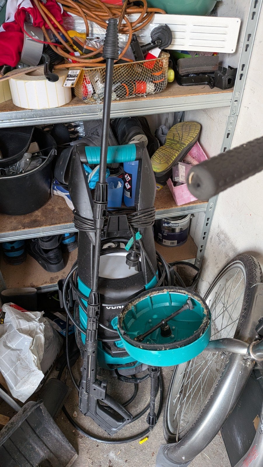 VONROC Hogedrukreiniger met pistool, borstel 50 euro, Gebruikt, Met regelbare waterdruk, Elektrisch, Ophalen