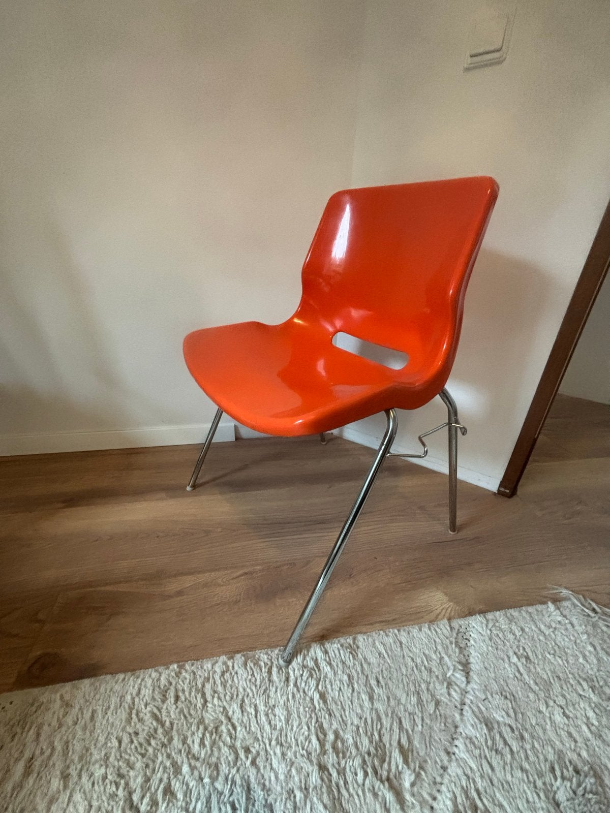 Vintage Stoel - Overman Zweden - Buisframe Space Age Kuip, Huis en Inrichting, Ophalen, Overige kleuren, Space Age 70s, Eén