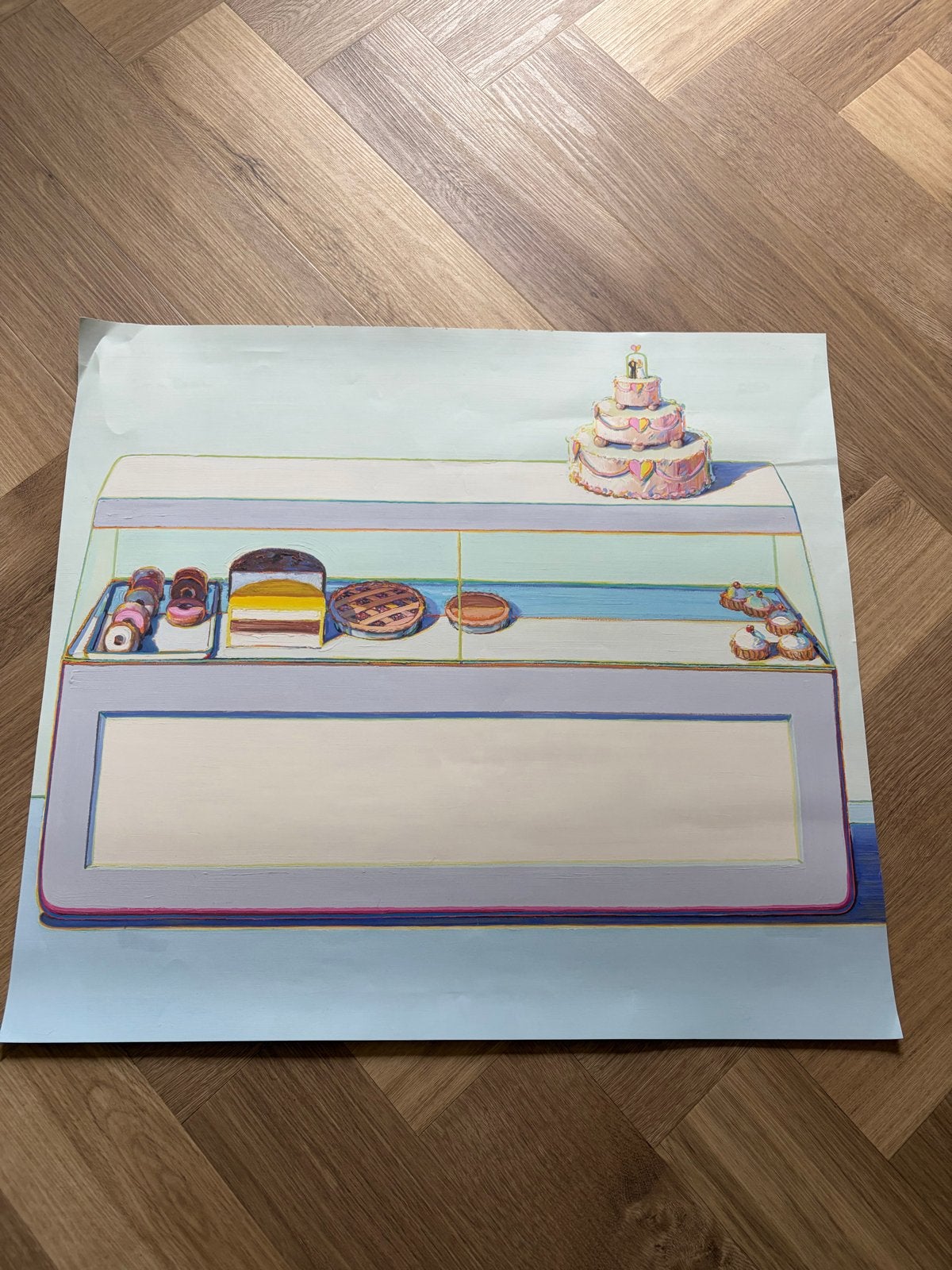 Wayne Thiebaud print Voorlinden museum - Bakery Case, Verzenden, Print, Print/reproductie