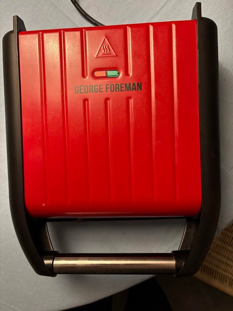 George Foreman contactgrill rood, Ophalen of Verzenden, Gebruikt